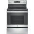 GE JB655YKFS - 30" Freestanding Electric Range in Stainless Steel with 5 Smoothtop Elements and 5.3 cu. ft. Self-Cleaning Convection Oven
