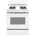 GE JGB450DEKWW - 30" Freestanding Gas Range in White with 5.0 cu. ft. Oven