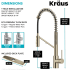 Kraus Oletto Series FS1001KFF2631SFACB - 2-in-1 Commercial Style Pull-Down Single Handle Water Filter Kitchen Faucet with 2-Stage Under-Sink Filtration System