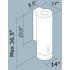 Futuro Futuro Jupiter Series WL14JUPITER - Dimension Specs