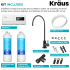 Kraus FS1000FF100MB - 2-Stage Under-Sink Filtration System with Single Handle Drinking Water Filter Faucet in Matte Black Kit Included