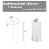 ZLINE KB24SSXS36304E - 61 in. Extended Chimney and Crown