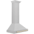 ZLINE Autograph Edition KB4SNZ30G - 30 Inch Wall Mount Chimney Hood DuraSnow® Stainless Steel