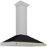 ZLINE Autograph Edition KB4SNZBLM48G - 48 Inch Wall Mount Chimney Hood Polished Gold Handle