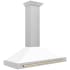 ZLINE Autograph Edition KB4SNZWM48G - 48 Inch Wall Mount Chimney Hood White Matte Shell