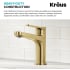 Kraus Indy™ Series KBF1411SFBB - Single Handle Bathroom Faucet in Spot-Free Brushed Brass with Pop Up Drain and Supply Lines