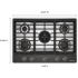 KitchenAid KCGK730SBE - 30" Gas Cooktop with 5 Burners