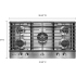 KitchenAid KCGS556ESS - 36 Inch Gas Cooktop
