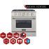 Kucht Professional KDF302S - 30 Inch Freestanding Dual Fuel Range
