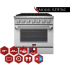Kucht Professional KDF362LPS - 36 Inch Freestanding Dual Fuel Range
