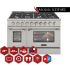 Kucht Professional KDF482S - 48 Inch Freestanding Dual Fuel Range