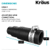 Kraus KDWC1 - Dishwasher Connector Kit for Garbage Disposal with Adjustable Hose Connections and 3 Spring Clamps