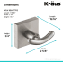 Kraus Ventus Series KEA17702BN - Dimensions