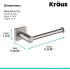 Kraus Ventus Series KEA17729BN - Dimensions
