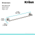 Kraus Ventus Series KEA17736BN - Dimensions