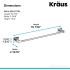 Kraus Ventus Series KEA17736CH - Dimensions