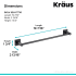 Kraus Ventus Series KEA17736MB - Dimensions