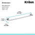 Kraus Ventus Series KEA17737CH - Dimensions