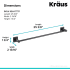 Kraus Ventus Series KEA17737MB - Dimensions