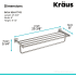 Kraus Ventus Series KEA17742BN - Dimensions