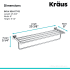 Kraus Ventus Series KEA17742CH - Dimensions