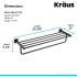 Kraus Ventus Series KEA17742MB - Dimensions