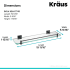 Kraus Ventus Series KEA17745MB - Dimensions