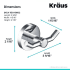 Kraus KEA18802CH - Dimensions