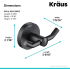 Kraus KEA18802MB - Dimensions