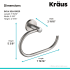 Kraus KEA18825BN - Dimensions