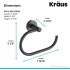 Kraus KEA18825MB - Dimensions
