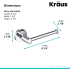 Kraus KEA18829CH - Dimensions