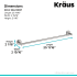 Kraus KEA18837BN - Dimensions