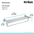 Kraus KEA18842CH - Dimensions