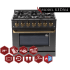 Kucht Professional Gemstone™ KED364 - 36 Inch Freestanding Dual Fuel Range