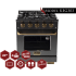 Kucht Professional Gemstone™ KEG303LP - 30 Inch Freestanding Gas Range in Features View