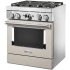 KitchenAid Commercial-Style KFDC500JMH - Commercial-Style 30 Inch Freestanding Dual Fuel Smart Range Angle View