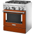 KitchenAid Commercial-Style KFDC500JSC - Commercial-Style 30 Inch Freestanding Dual Fuel Smart Range Angle View