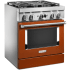 KitchenAid Commercial-Style KFDC500JSC - Commercial-Style 30 Inch Freestanding Dual Fuel Smart Range Angle View