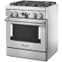 KitchenAid Commercial-Style KFDC500JSS - Commercial-Style 30 Inch Freestanding Dual Fuel Smart Range Angle View