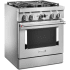 KitchenAid Commercial-Style KFDC500JSS - Commercial-Style 30 Inch Freestanding Dual Fuel Smart Range Angle View