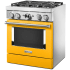 KitchenAid Commercial-Style KFDC500JYP - Commercial-Style 30 Inch Freestanding Dual Fuel Smart Range Angle View