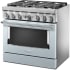 KitchenAid Commercial-Style KFDC506JMB - 36 Inch Freestanding Dual Fuel Smart Range Angle View