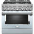 KitchenAid Commercial-Style KFDC506JMB - 36 Inch Freestanding Dual Fuel Smart Range