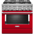 KitchenAid Commercial-Style KFDC506JPA - 36 Inch Freestanding Dual Fuel Smart Range