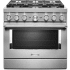 KitchenAid Commercial-Style KFDC506JSS - 36 Inch Freestanding Dual Fuel Smart Range
