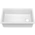 Kraus KFDW133GWH - 33 Inch Turino Fireclay Workstation Dualmount Single Bowl Kitchen Sink with Integrated Ledge