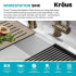 Kraus KFDW133GWH - 33 Inch Fireclay Single Bowl Dual Mount Workstation Kitchen Sink Features