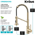 Kraus FS1001KFF1610SFACB - 2-in-1 Commercial Style Pull-Down Single Handle Water Filter Kitchen Faucet with 2-Stage Under-Sink Filtration System