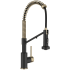 Kraus Bolden Series KFF1610SFACBMB - 2-in-1 Commercial Style Pull Down Kitchen Faucet with Integrated Water Filter Tap for Reverse Osmosis or Water Filtration System in Spot-Free Antique Champagne Bronze / Matte Black